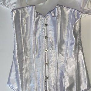 White satin corset bustier